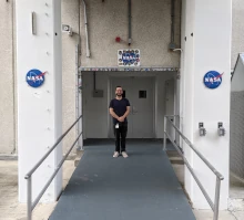 Me at the Astronaut loading dock in the Space Station Processing Facility, Kennedy Space Center