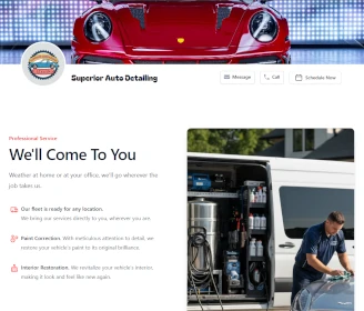 Superior Auto Detailing Site Screenshot